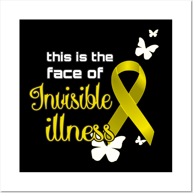 Face of Invisible Illness YELLOW Wall Art by AlondraHanley